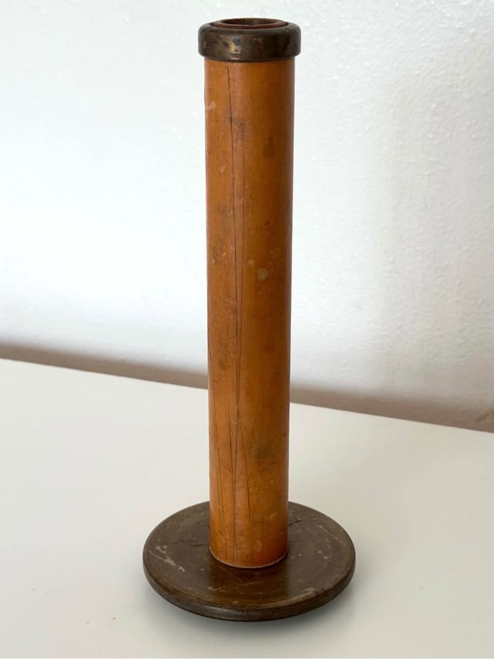 Vintage Rustic Decor Industrial Textile Mill Wood Spool Bobbin Spindle